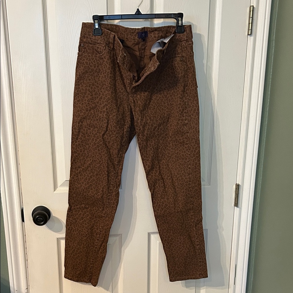 NYDJ Brown Leopard Print Pants